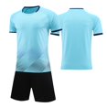 thumbnail image 2 of Custom Football Kit Set for Adult and Child, Name Number Team Logo DIY Family Match Personalized Jersey Shirt Shorts Set, Dad and Son Matching Outfits Light Blue S, 2 of 6