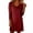 1619#Red, variant on Heisall Women's Elegant Dress Tunic Tops Cowl Neck Linen Mini Dress Loose Lightweight Summer Long Sleeve Shirt Casual Beach Dresses