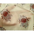 thumbnail image 4 of oneOone Silk Tabby Fabric Leaves & Floral Block Printed Craft Fabric BTY 42 Inch Wide, 4 of 4