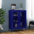 thumbnail image 1 of vidaXL Armoire de Rangement Bleu Marine 80x35x101,5 cm Acier, 1 of 5