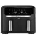 thumbnail image 1 of T-fal Friteuse à Air Chaud Double TTG, 11,6 Pintes, 7 Programmes de Cuisson en 1, Friteuse à Air à Panier Double, Friteuse à Air, extra Croustillant, Rôtir, Cuire, Réchauffer, Déshydrater, mode Synchronisation, Composants Allant au Lave-Vaisselle, Noir, 1 of 9