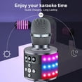 thumbnail image 4 of Intexca Bluetooth Karaoke Microphone, 4-in-1 Wireless Mic with LED Lights for Kids & Adults, 4 of 5