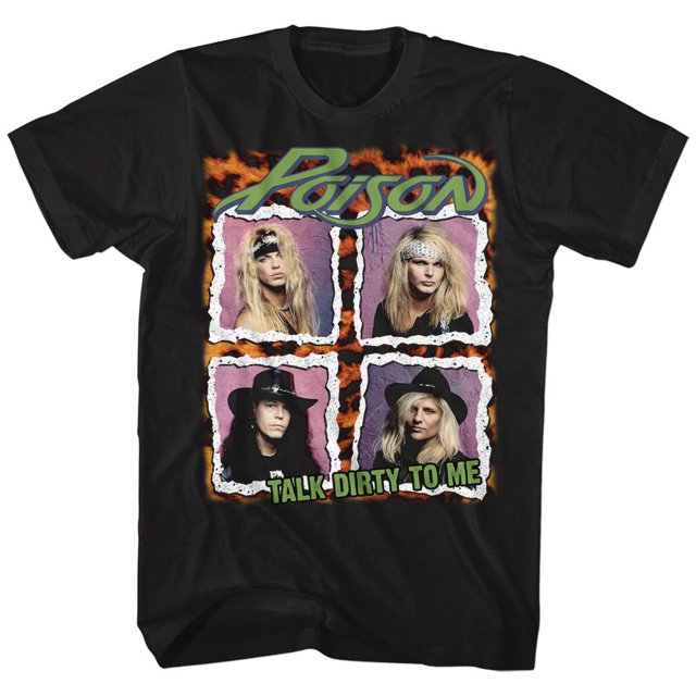 Poison Music Poison Squares Adult Short Sleeve T Shirt