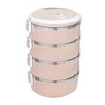 thumbnail image 1 of Vaidha 2800ml 4 Layer Round Food Lunch Box Stainless Steel Lunch Box Lunch Box Food Storage Box Children's Lunch Box Hot Food, 1 of 1