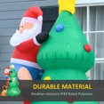 thumbnail image 2 of HOMCOM 6ft Inflatable Christmas Tree, LED Lighted with Santa Claus Dog for Home Indoor Outdoor Garden Lawn Decoration Party Prop, 2 of 9