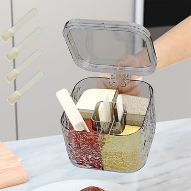 Dvkptbk Kitchen Spice Jar Organizer Glacier Pattern Seasoning Jar Household Seasoning Condiments Msg Seasoning Box Shaker Kitchen Seasoning Jar Storage Box Organization and Storage