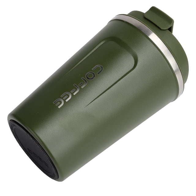 Gupbes Coffee Cup, Car Portable Insulated Cup Matte Texture Spill Proof For Travel For Car