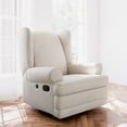 thumbnail image 2 of Storkcraft Serenity Wingback Upholstered Recline Glider with USB, Ivory, 2 of 13