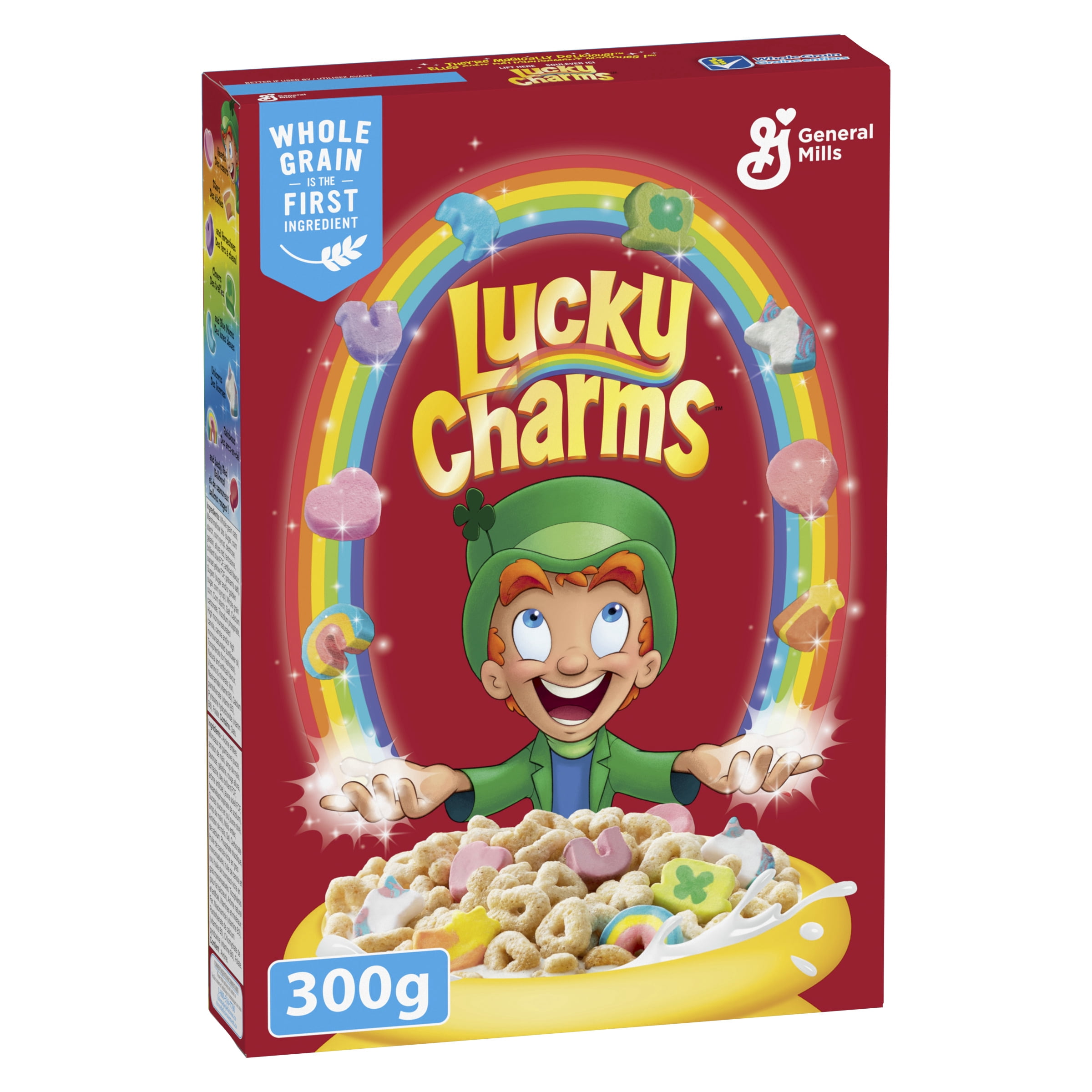 Lucky Charms Breakfast Cereal with Marshmallows, Whole Grains, 300 g