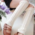 thumbnail image 2 of Women Knit Crochet Boot Cuffs Toppers Short Ankle Socks Winter Shell Leg Warmer, 2 of 6