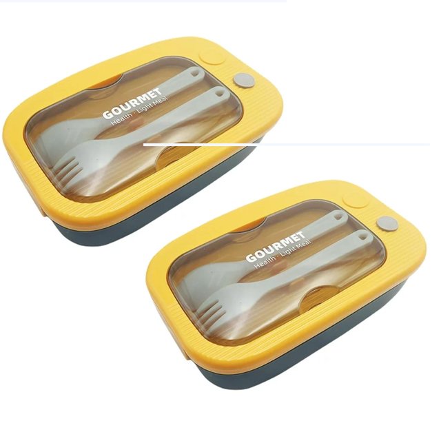 Oleegame 2PC Bathtub Drain Stopper Box Compartment Japanese Lunch Box With Spoon And Fork 2 Tier Stackable Lunch Containers For Kids And Adults Blue