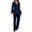 Dark Blue, variant on Casual Jumpsuit Long Sleeve Belted Sequin Jumpsuit Women'S Jumpsuit Red Xxl