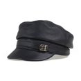 thumbnail image 1 of Genuine Leather Men Baseball Cap Hat Men's Real Leather Adult Solid Adjustable Hats Caps, 1 of 7