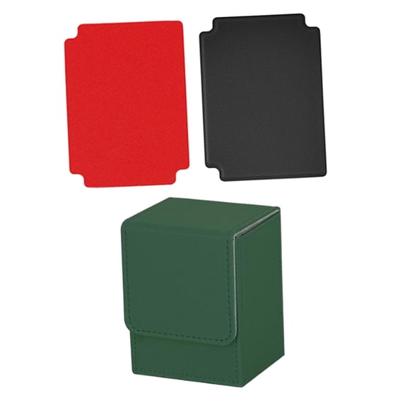 jinwen Boîte Porte-Cartes avec 2 Séparateurs Convient à 100+ Accessoire Élégant 3.1x3x4inch Vert