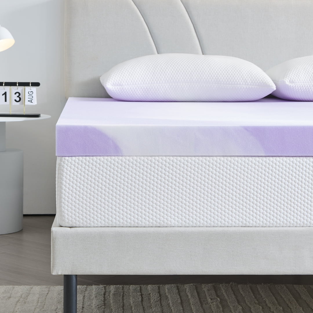 Surmatelas 3 Pouces Grand Lit, Surmatelas en Mousse Mémoire Infusée de Gel Rafraîchissant GELBIY, 60*80 Pouces