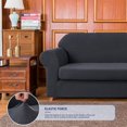 thumbnail image 3 of Subrtex 1-Piece Stretch Sofa Slipcover Non Slip Couch Cover, Texture Grid Pattern, 3 of 4