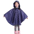 thumbnail image 1 of MIASHUI Poncho de Pluie pour Enfants Réutilisable Imperméable pour Tout-Petits, Veste de Pluie, Bleu Foncé, 3-5 Ans, 1 of 5