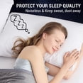 thumbnail image 4 of GOGREEN Bamboo Waterproof Pillow Protector, Breathable Pillow Cover, Cooling Pillow Case Protector with Zipper, Super Soft Pillow Case Cover with Zipper (4 Packs, Standard 20"x26", White), 4 of 12