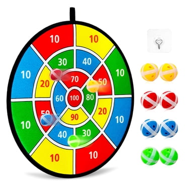 Yeacher 37cm/14.6in Diameter Number Dart Board with 8 Sticky Balls Indoor Sports Game Target with Number Dartboard