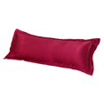 thumbnail image 4 of jifeng Solid Color Luxury Silk Long Pillow Case Cover Red 48x120cm, 4 of 7