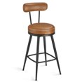 thumbnail image 1 of VASAGLE EKHO Collection - Bar Stools Set of 2, Swivel Counter Bar Stools with Backs, Synthetic Leather with Stitching, Mid-Century Modern, 25.6'' Tall, 1 of 6