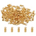thumbnail image 1 of Unique Bargains Cord End Caps, 100Pcs 3x7mm Metal Spring Coil End Tips Crimp Terminators Caps Rose Gold, 1 of 5