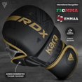 thumbnail image 3 of RDX Gants de Boxe MMA Grappling Muay Thaï Sparring Kickboxing KARA Mat GLDN, P/M, 3 of 7