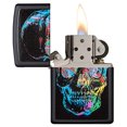 thumbnail image 3 of Zippo Briquet de Poche à Tête de Mort Colorée Noir Mat, 3 of 4