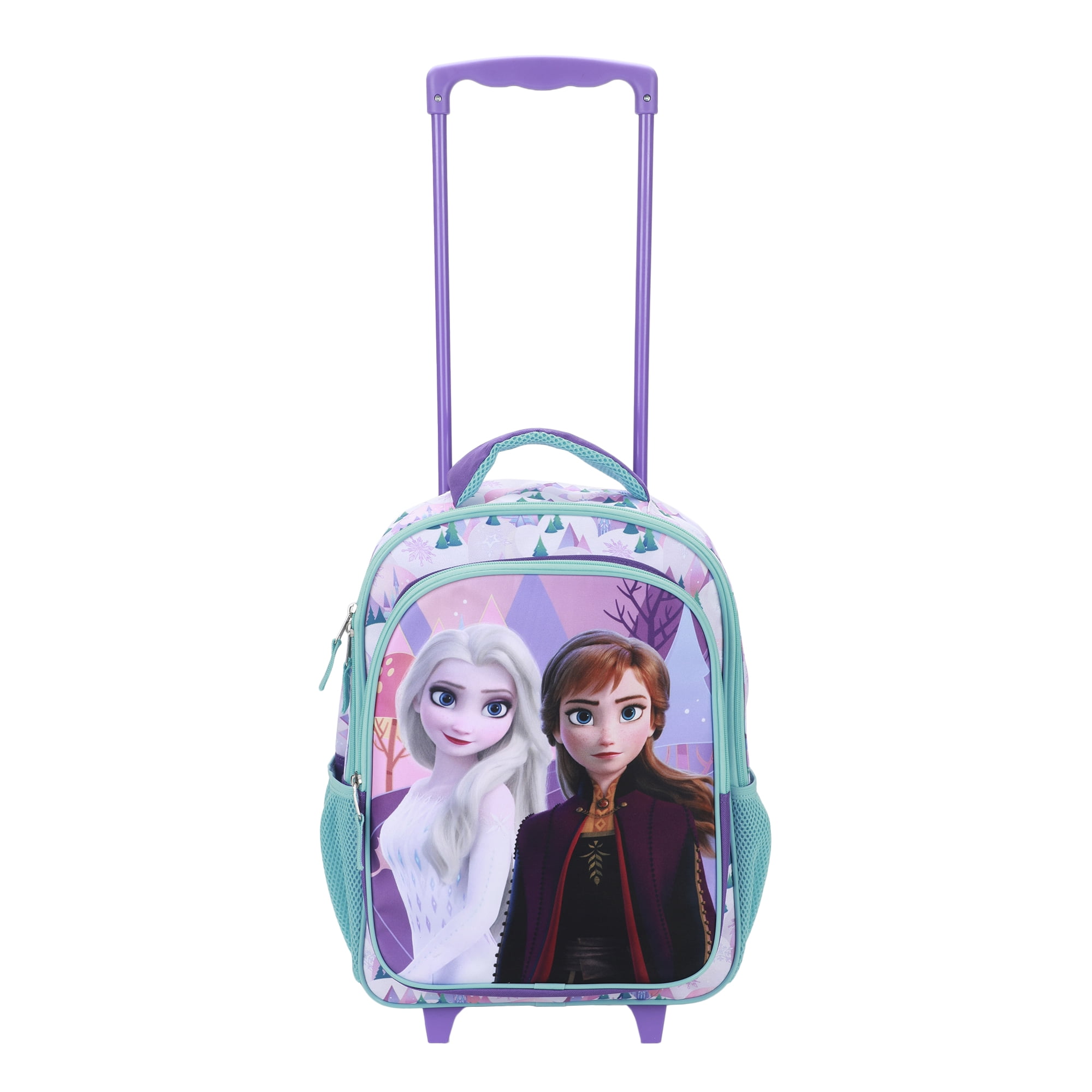 Sac à dos à roulettes de 16 po Disney La Reine des Neiges avec imprimé Anna et Elsa