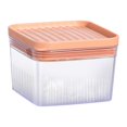 thumbnail image 1 of Bigersell Food Storage Containers with Lids Airtight Stackable Clear Plastic Food Containers Rectangular for Cereal, Rice, Flour and Sugar Kitchen Pantry Organization Food Storage Canisters D, 1 of 3