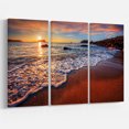thumbnail image 1 of Designart - Stunning Ocean Beach at Sunset - Seashore Canvas Art Print, 1 of 2