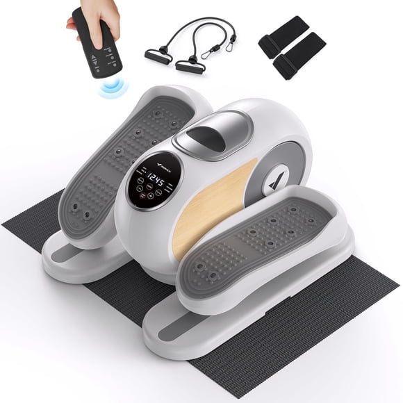 MERACH Under Desk Elliptical Machine, Electric Ellipse Leg Exerciser for Seniors, 12 Adjustable Speeds, Quiet Portable Fitness Equipment Gift for Family & Office with PVC Anti-slip Mat