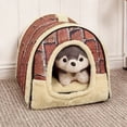 thumbnail image 3 of Lit de Sommeil Portable Détachable pour Chats Chien Chiot Doux Coussin Nids de Maison, 3 of 10