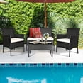thumbnail image 4 of Gymax Ensemble de Conversation de Patio en Rotin 8 Pcs Ensemble de Meubles d'Extérieur pour Jardin avec Coussin, 4 of 10