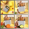 thumbnail image 4 of Crinkle Fry Cutter, Wavy Crinkle Cutting Tool For Vegetables And Fruits, Stainless Steel Blade, Protective Cover Design, Sturdy And Durable, Multipurpose, Outdoor Picnics, 4 of 8