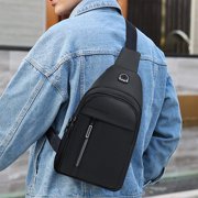 Meitianfacai Multi-Layer Sling Backpack, Casual Multipurpose Crossbody Shoulder Bag Travel Hiking Daypack Lightweight Chest Bag for School Office