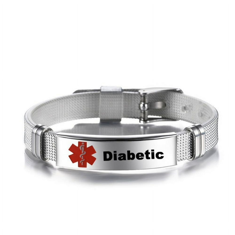 HAOAN Bracelet Ajustable Bracelet Médical d'Urgence Alerte Médicale