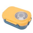 thumbnail image 3 of Boîte à Bento, Compartiment en Acier Inoxydable 1450ml Bento Boîte à Lunch Double Couche Lunch Container, Fuite de Préparation de Repas Conteneur de Stockage de Nourriture pour Manger au Restaurant, Travail, Pique-Nique, École, 3 of 8