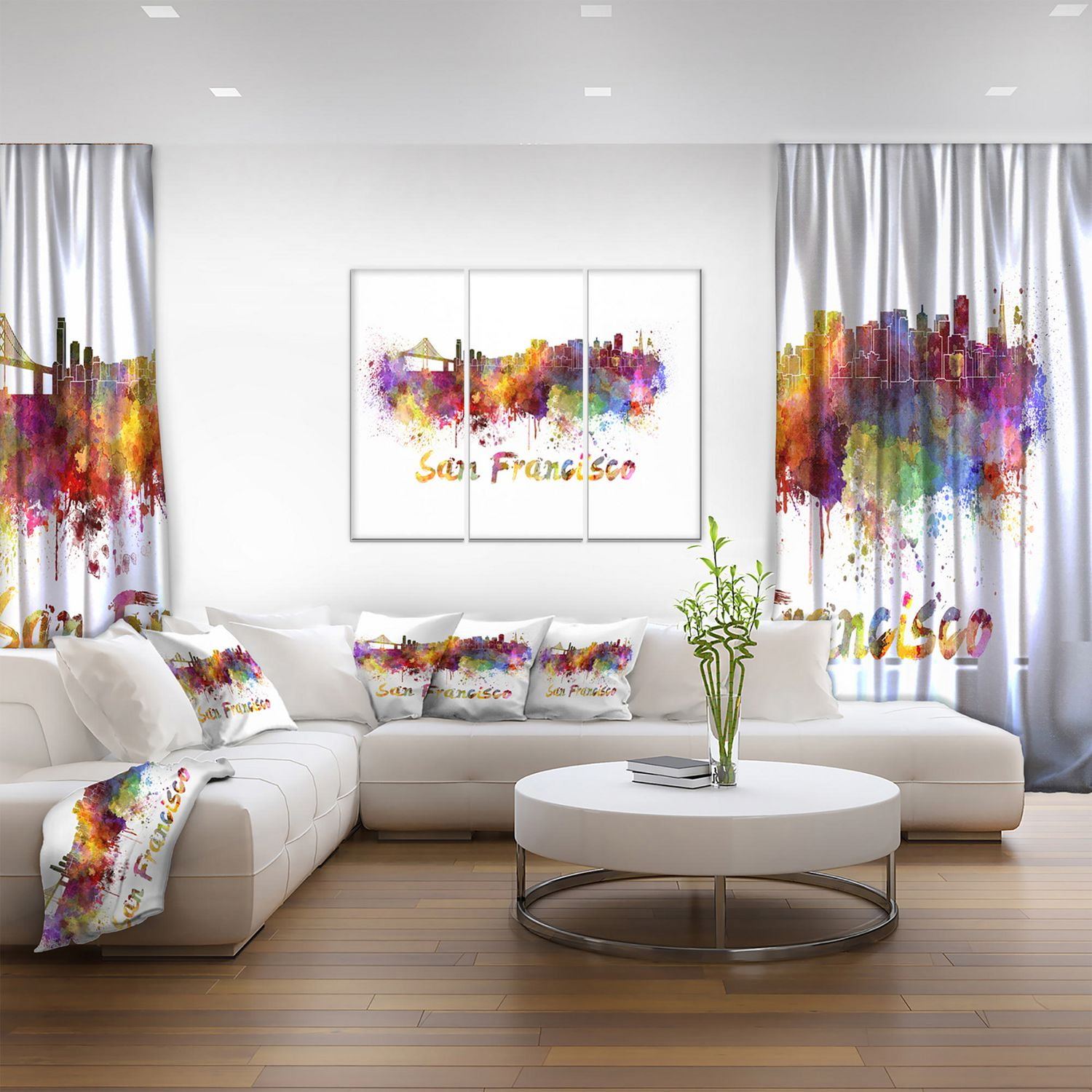 Design Art San Francisco Skyline Canvas Print