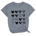 thumbnail image 2 of Meichang T-Shirts de la Saint-Valentin pour Femmes, T-Shirts Graphiques Mignons avec Cœur, Manches Courtes, Col Rond, Coupe Ample, T-Shirts de Fête, Cadeaux de la Saint-Valentin, 2 of 3