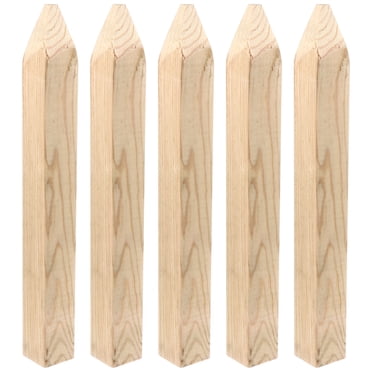 5 Pcs Piquets de Construction Durables en Bois pour Décoration de Clôture de Jardin