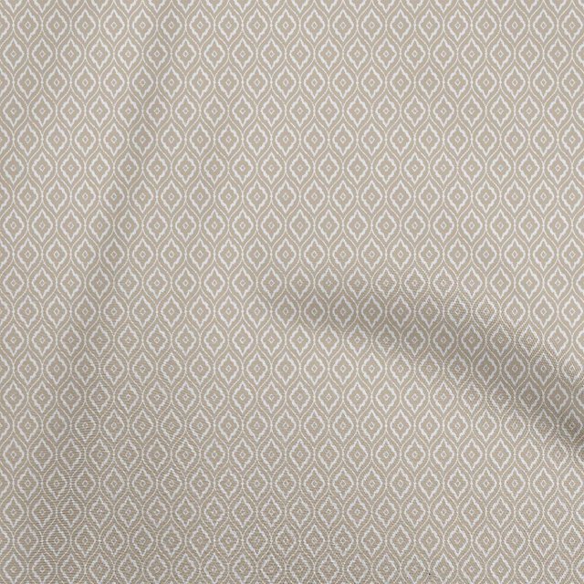 oneOone Georgette Viscose Light Brown Fabric Block Fabric For Sewing Printed Craft Fabric By The Yard 42 Inch Wide-CJ