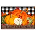 thumbnail image 2 of Suncoda Carpet, 1Pc Pumpkin Printed Floor Mat, Thanksgiving Pumpkin Maple Leaf Background Carpet, Non Slip and Washable, Kitchen, Restaurant Floor, Laund, 2 of 2