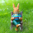 thumbnail image 3 of MesaSe Bunny Sitting Rocking Chair Figurine Finely Designed Cute Appearance for Home Table Desktop Ornament, 3 of 10