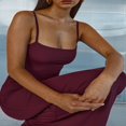 thumbnail image 4 of Robe de Soirée Ajustée Sans Manches Dos Ouvert Couleur Unie pour Femmes, 4 of 7