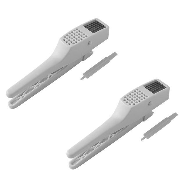 Oleegame 2PC Household Garlic Puree Small Garlic Rammer Manual Inverted Clip Squeezing Garlic Artifact Household Garlic Paste Garlic Press Garlic Kitchen White