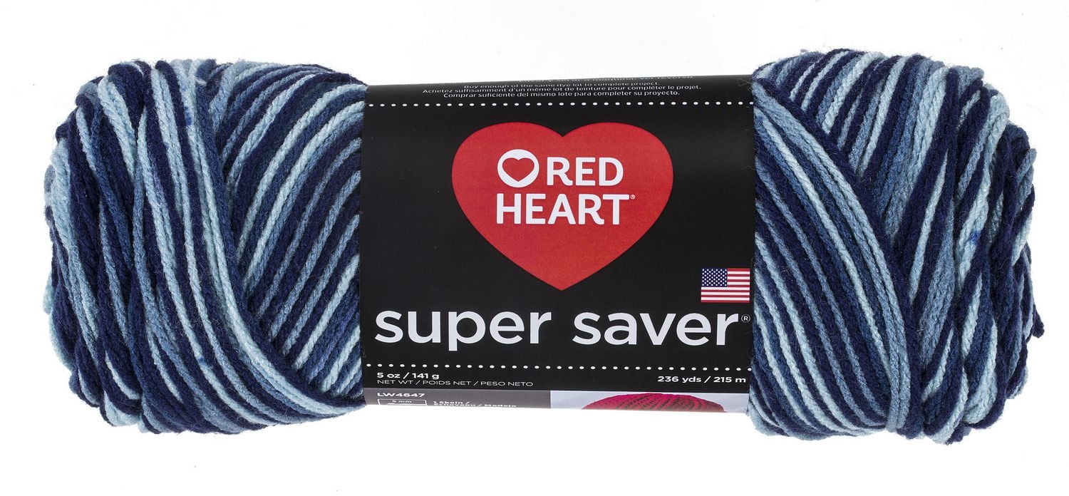 Red Heart® Fil Super Saver®, Imprimés, Acrylique #4 Médium, 5oz/142g, 236 Yards