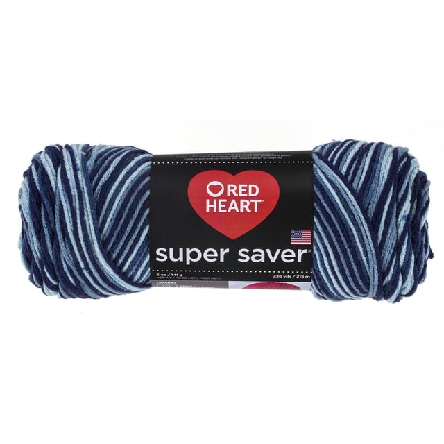 Red Heart® Fil Super Saver®, Imprimés, Acrylique #4 Médium, 5oz/142g, 236 Yards