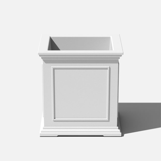 Veradek Brixton Cube 20"Planter White White