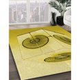thumbnail image 3 of Ahgly Company Machine Washable Indoor Rectangle Transitional Bold Yellow Area Rugs, 3' x 5', 3 of 7